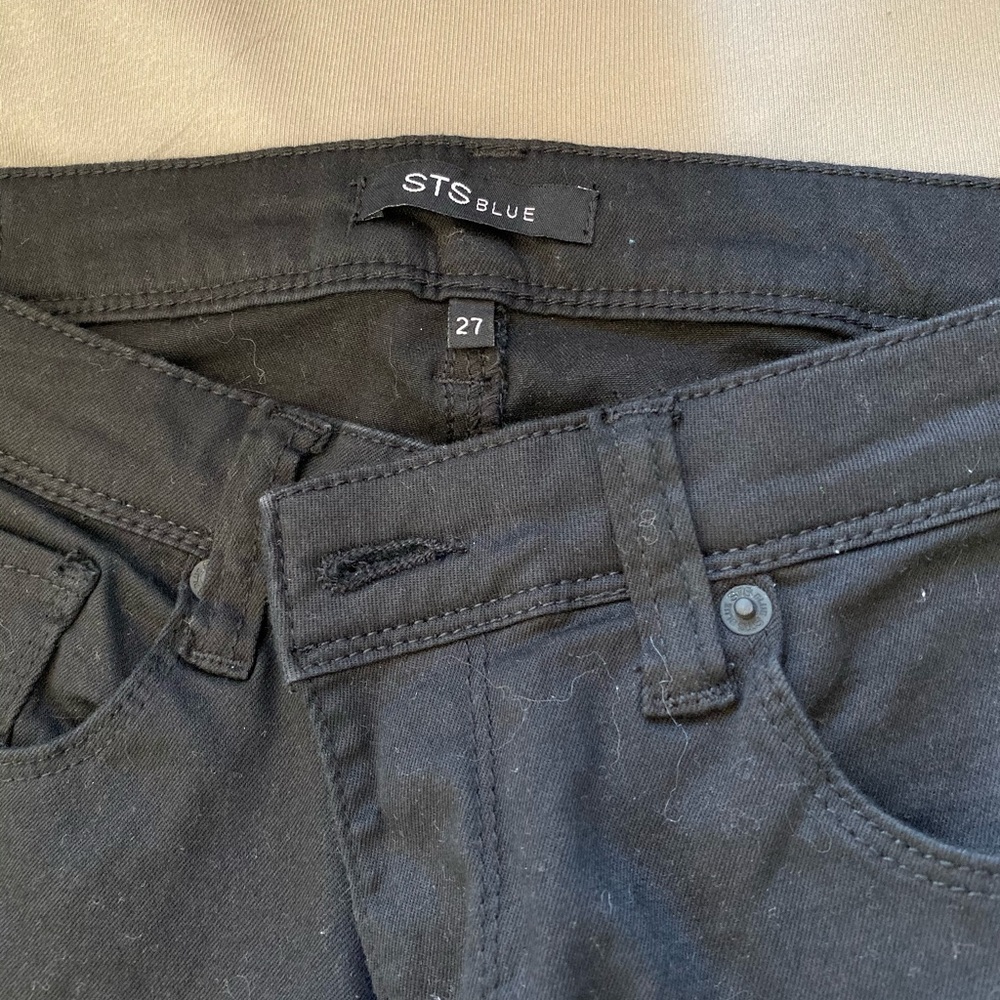 Black Cargo Ankle Jeans